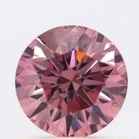 0.40 CARAT ROUND BRILLIANT NATURAL FANCY INTENSE PINK LOOSE PINK ARGYLE DIAMOND GIA CERTIFIED P2 0.38 CT FIP 5P BY MIKE NEKTA NYC