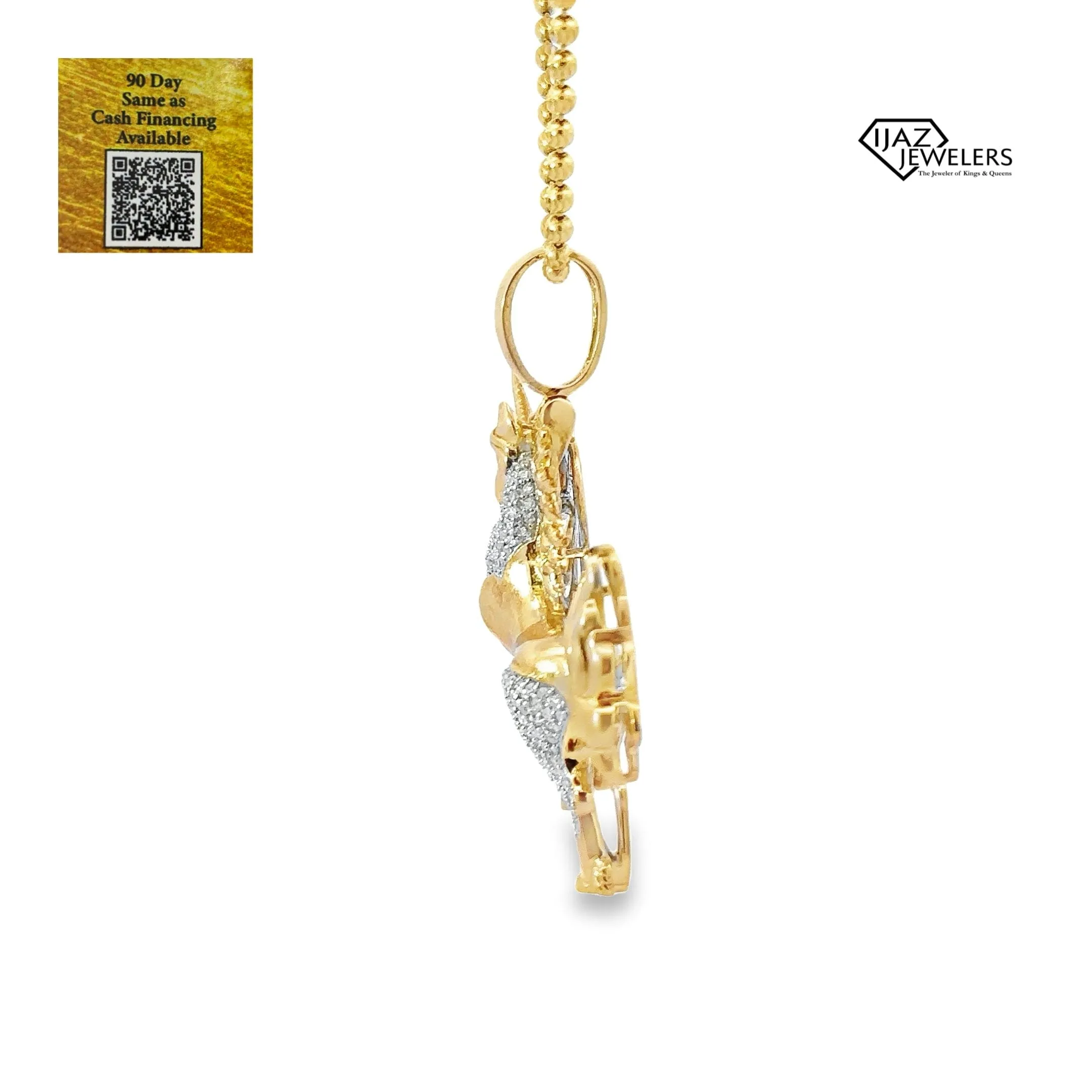 10K Gold 0.25 CTW Diamond Unicorn Charm