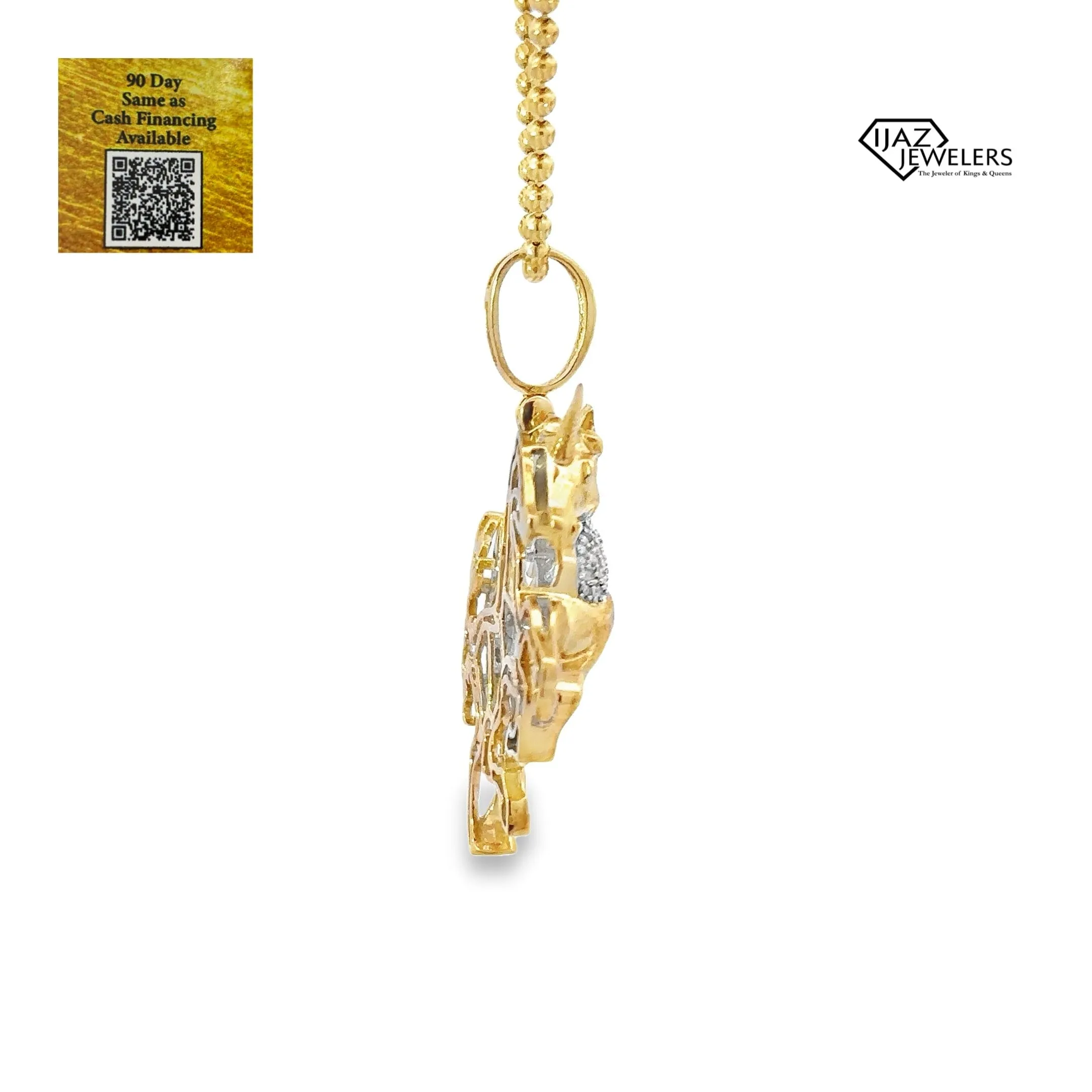 10K Gold 0.25 CTW Diamond Unicorn Charm