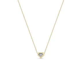 .60 ctw Shield Diamond Bezel Necklace