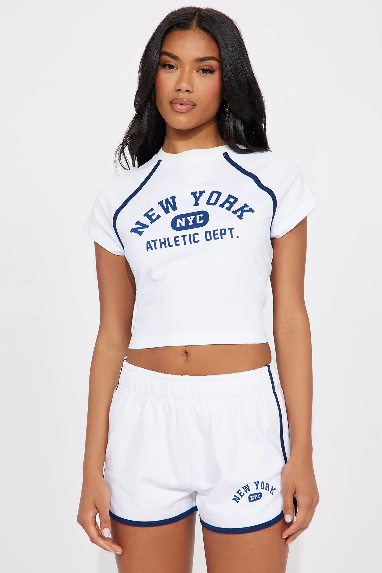 90's NYC Short Set - White