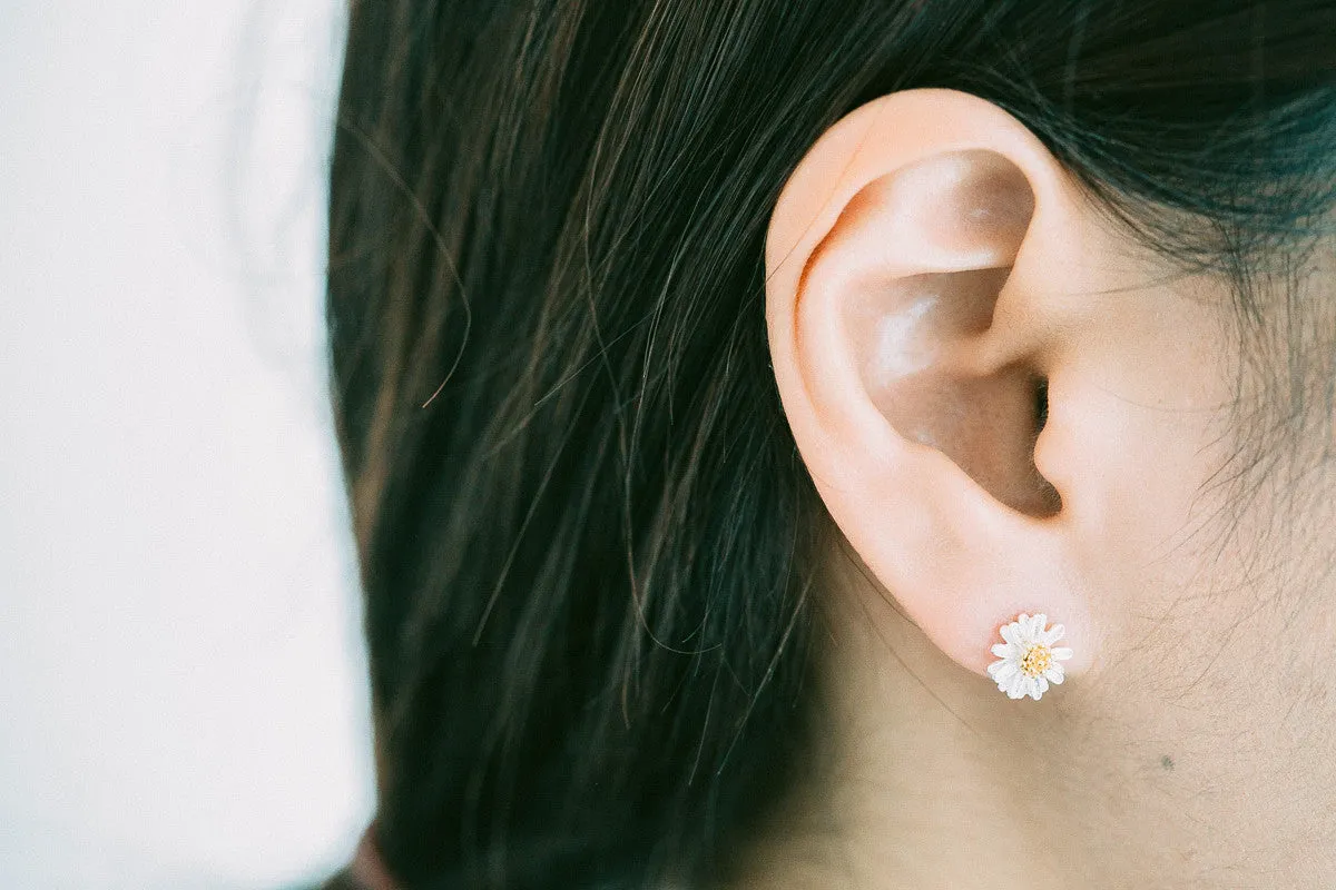 925 flower earrings-DN