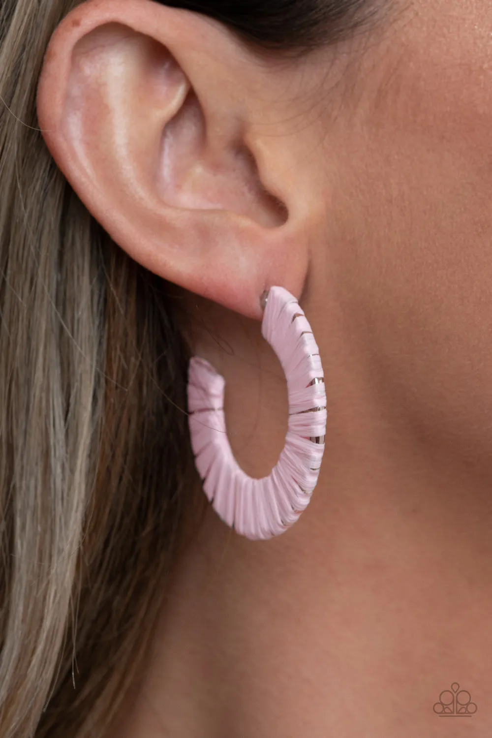 A Chance of RAINBOWS - Pink Hoop Earring