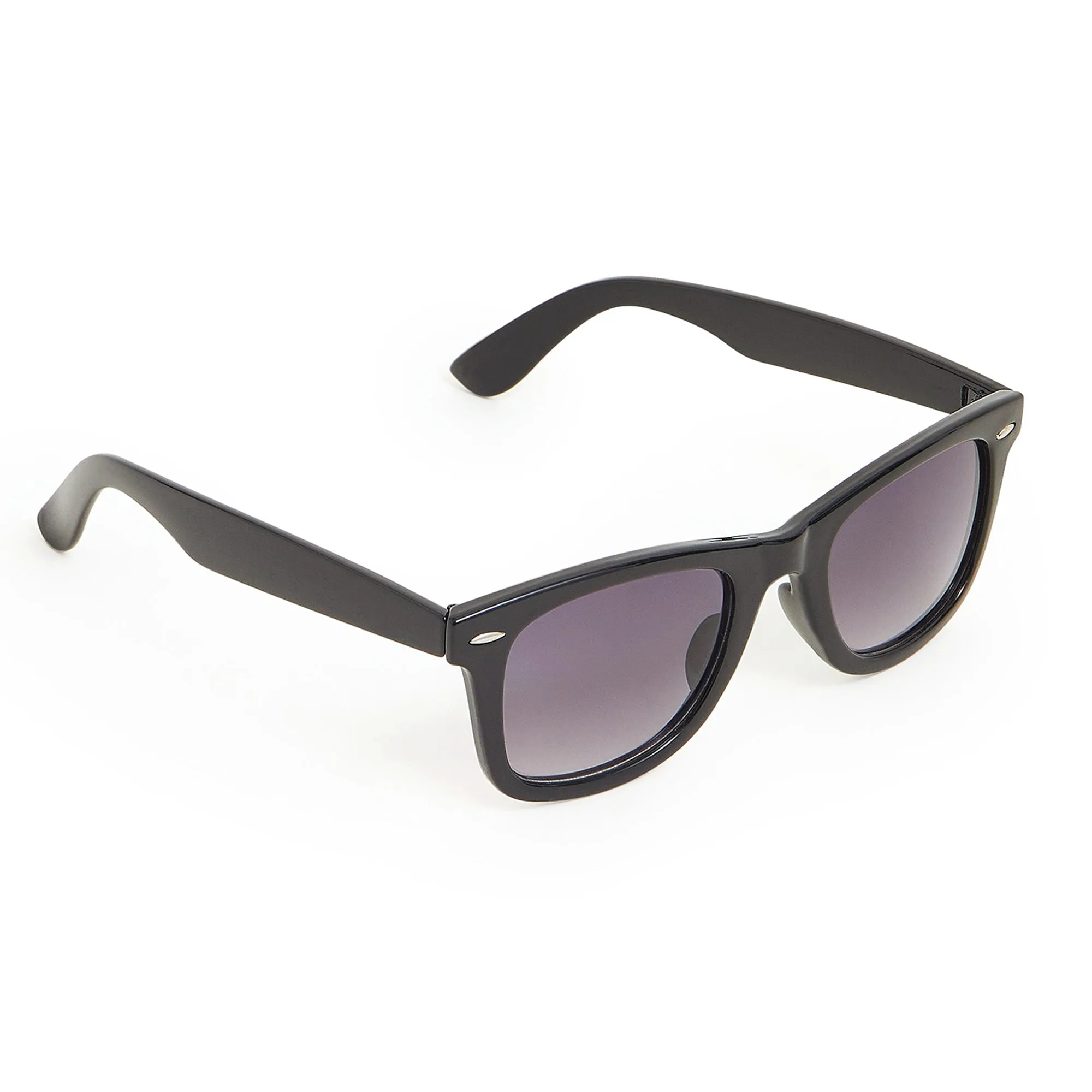 Accessorize London Women's Classic Black Flat Top Sunglasses