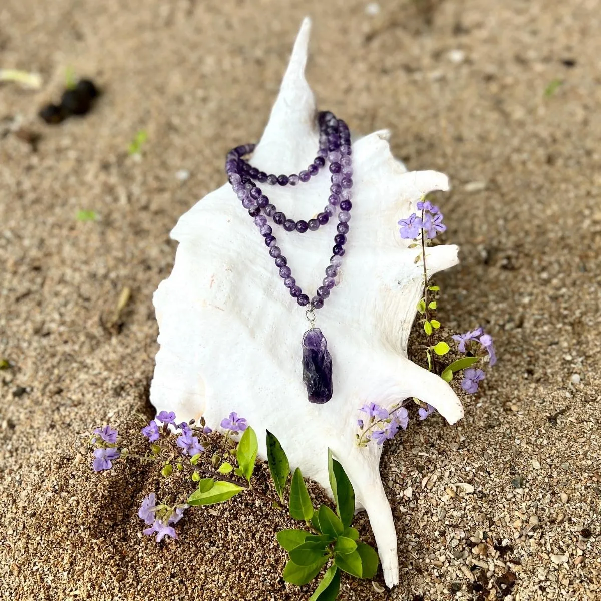 Anxiety Free - Rustic Amethyst Necklace to Help Make Good Decisions