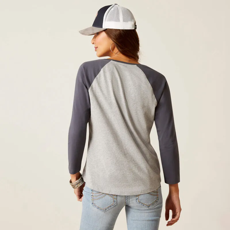 Ariat Women's Split-Neck Three-Quarter Sleeve T-Shirt