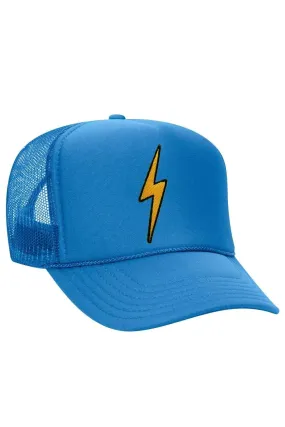 AVIATOR NATION VINTAGE BOLT TRUCKER HAT- Light Blue