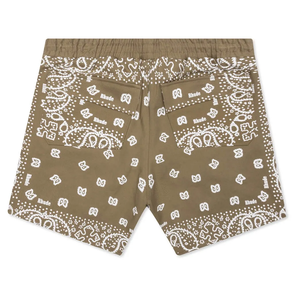 Bandana Shorts - Khaki