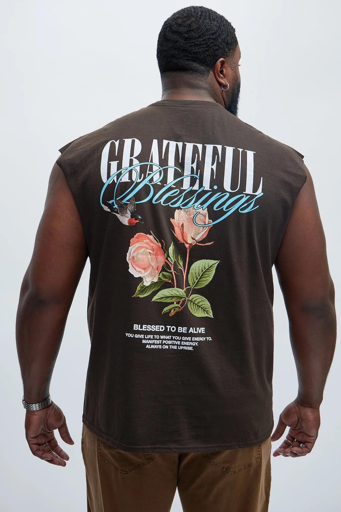 Blessed To Be Sleeveless Tee - Chocolate