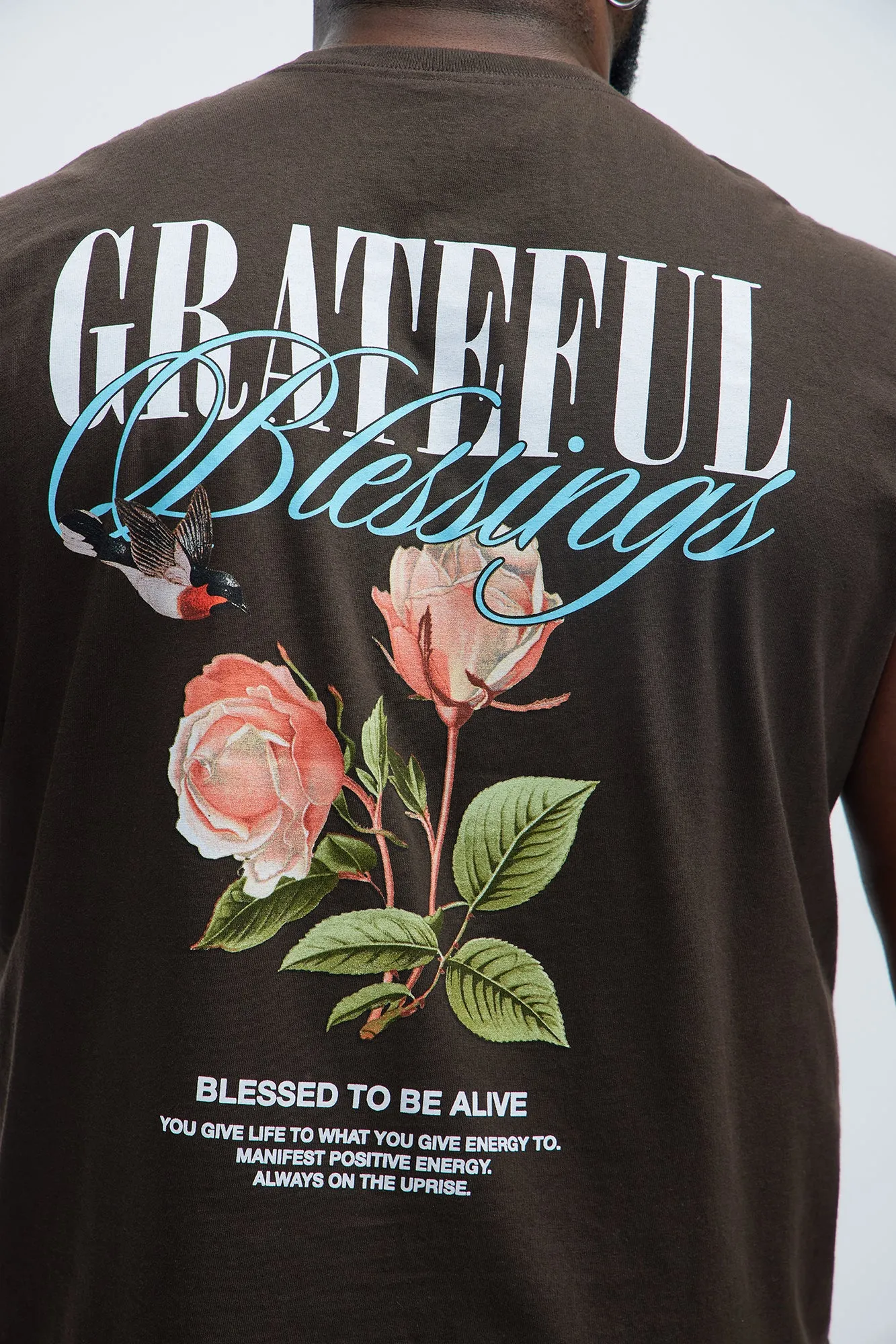 Blessed To Be Sleeveless Tee - Chocolate