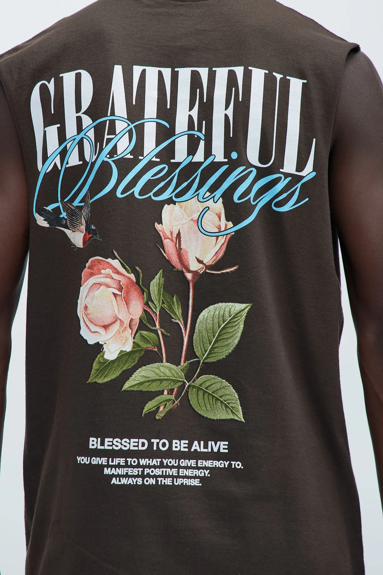 Blessed To Be Sleeveless Tee - Chocolate