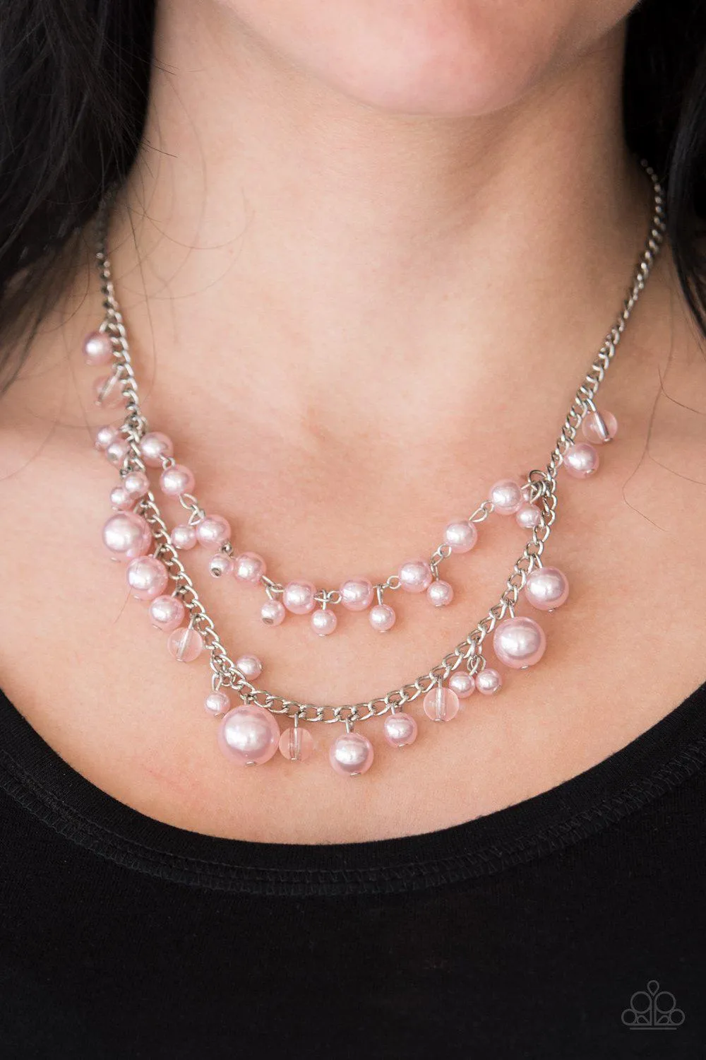 Blissfully Bridesmaid Pink Pearl Necklace - Paparazzi Accessories