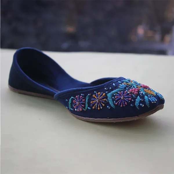 Blue Fancy Khussa for Women