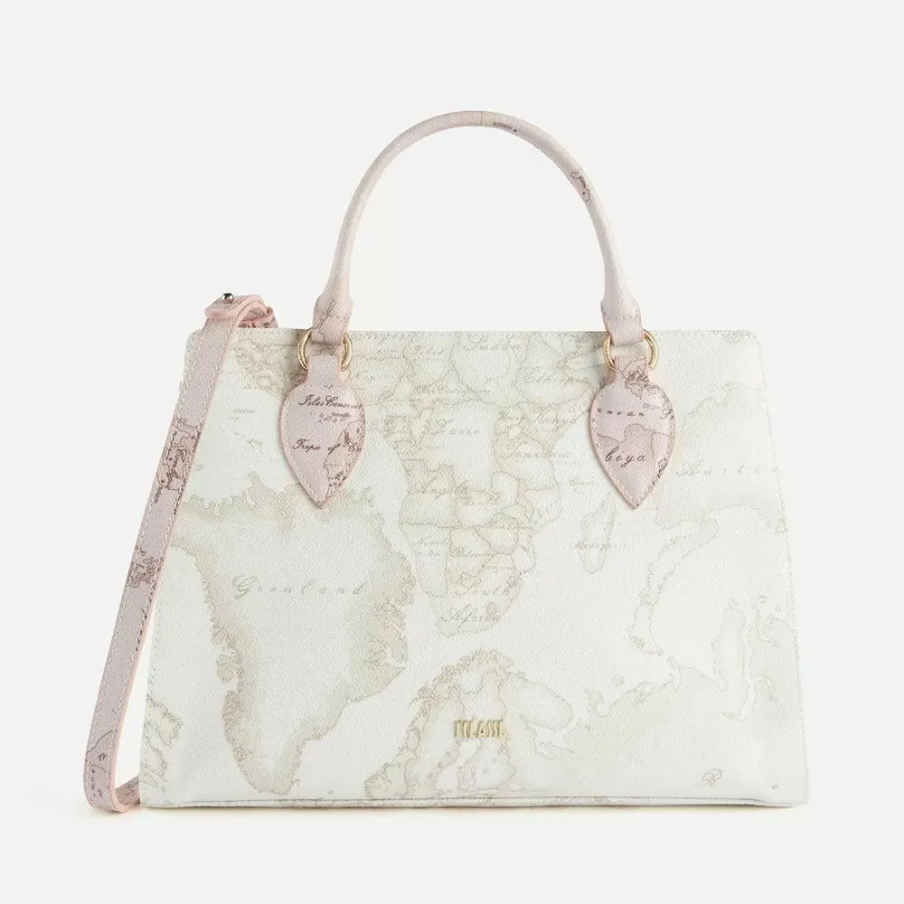 Borsa Donna a Mano 1A Classe Alviero Martini linea Geo Sunny Mix Bianco LA47