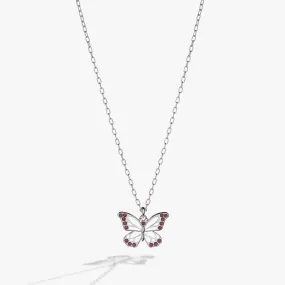 Butterfly and Crystal Necklace