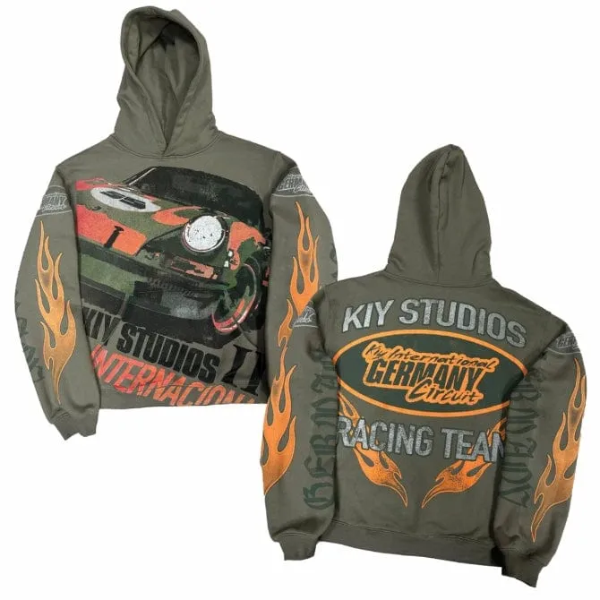 By Kiy Studios "Germany Circuit" Hoodie (Olive)