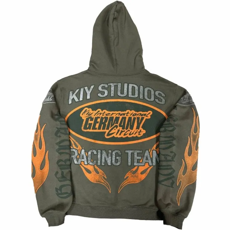 By Kiy Studios "Germany Circuit" Hoodie (Olive)