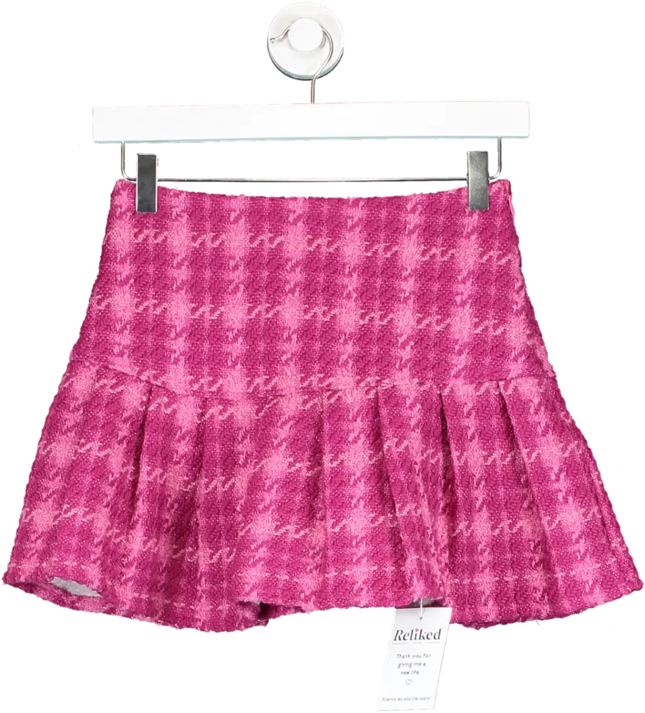 Caramella Pink Boucle Mini Skort UK S