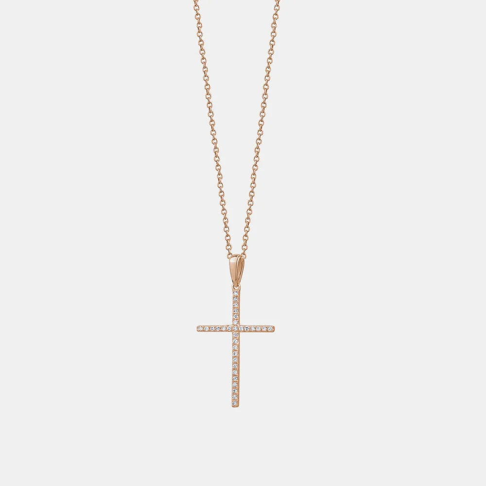 Classic Diamond Cross Necklace