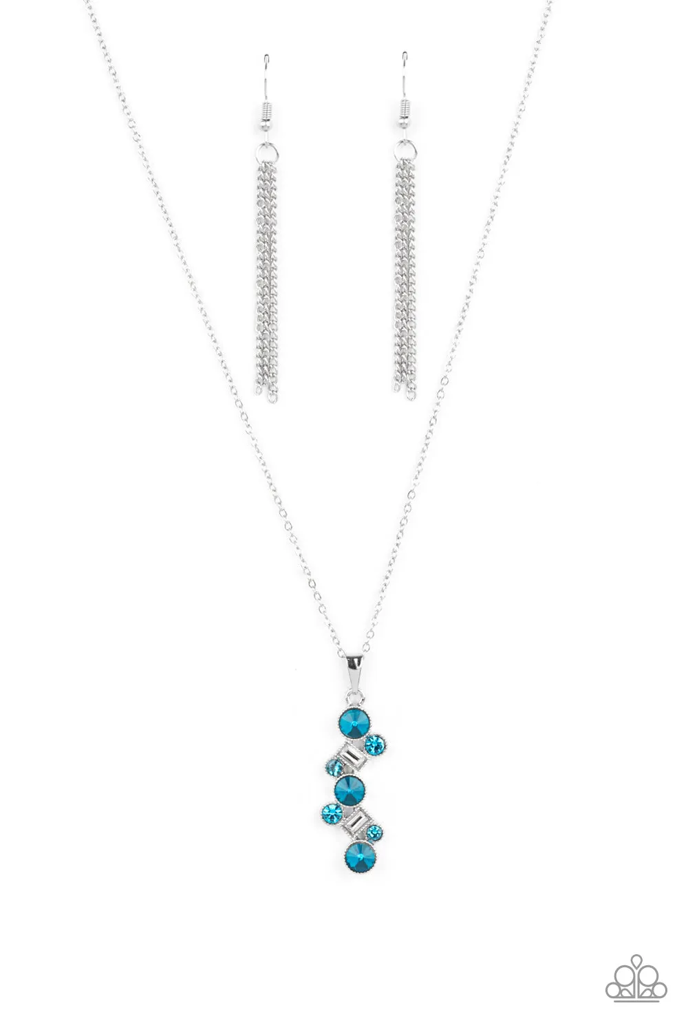 Classically Clustered - Blue Necklace