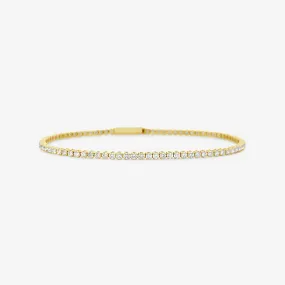 Crown Setting Diamond Tennis Bracelet