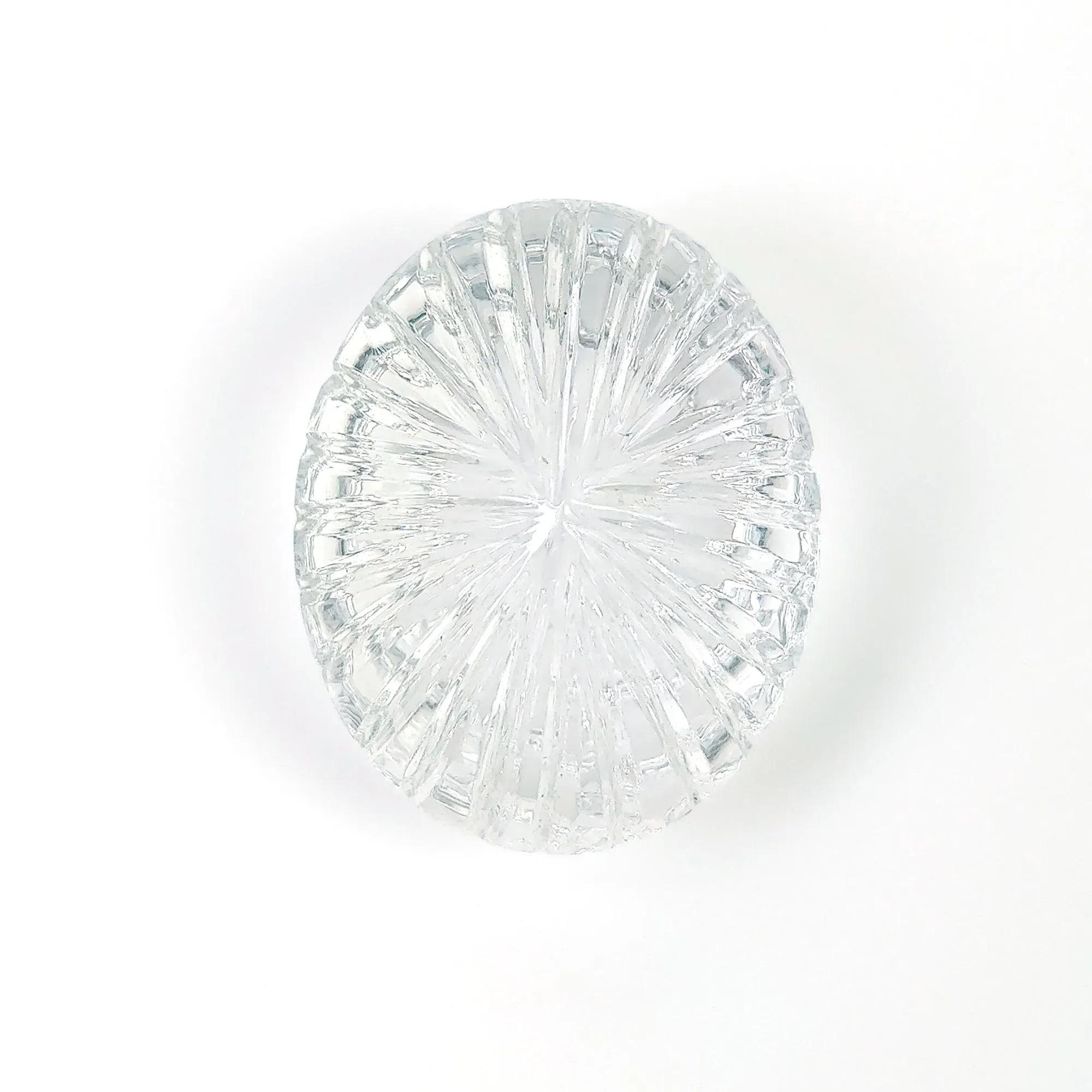 CRYSTAL QUARTZ Gemstone Carving : 25.70cts Natural Untreated White Quartz Hand Carved Oval Shape 22*18mm