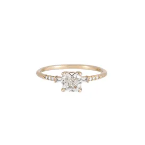 Cushion Cut Diamond Melody Baguette Equilibrium Ring