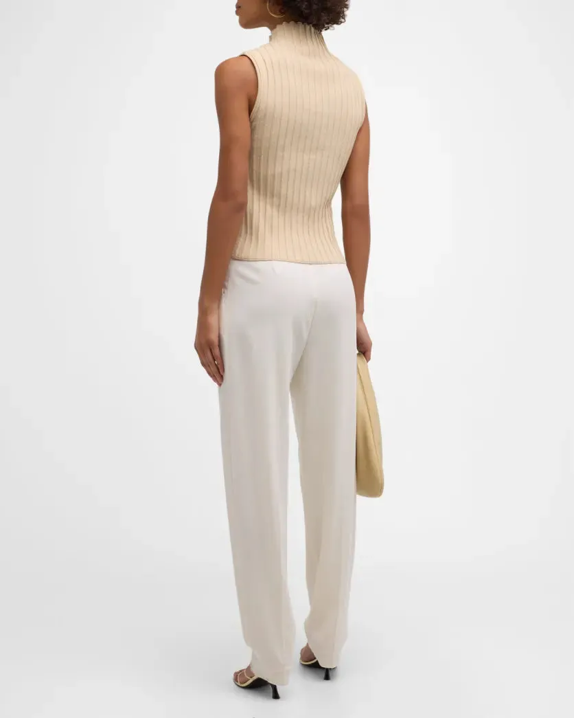 Derek Lam 10 Crosby Esma Rib-Knit Vest Caramel