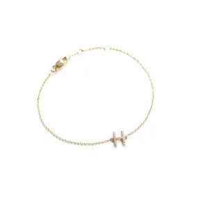 diamond initial bracelet