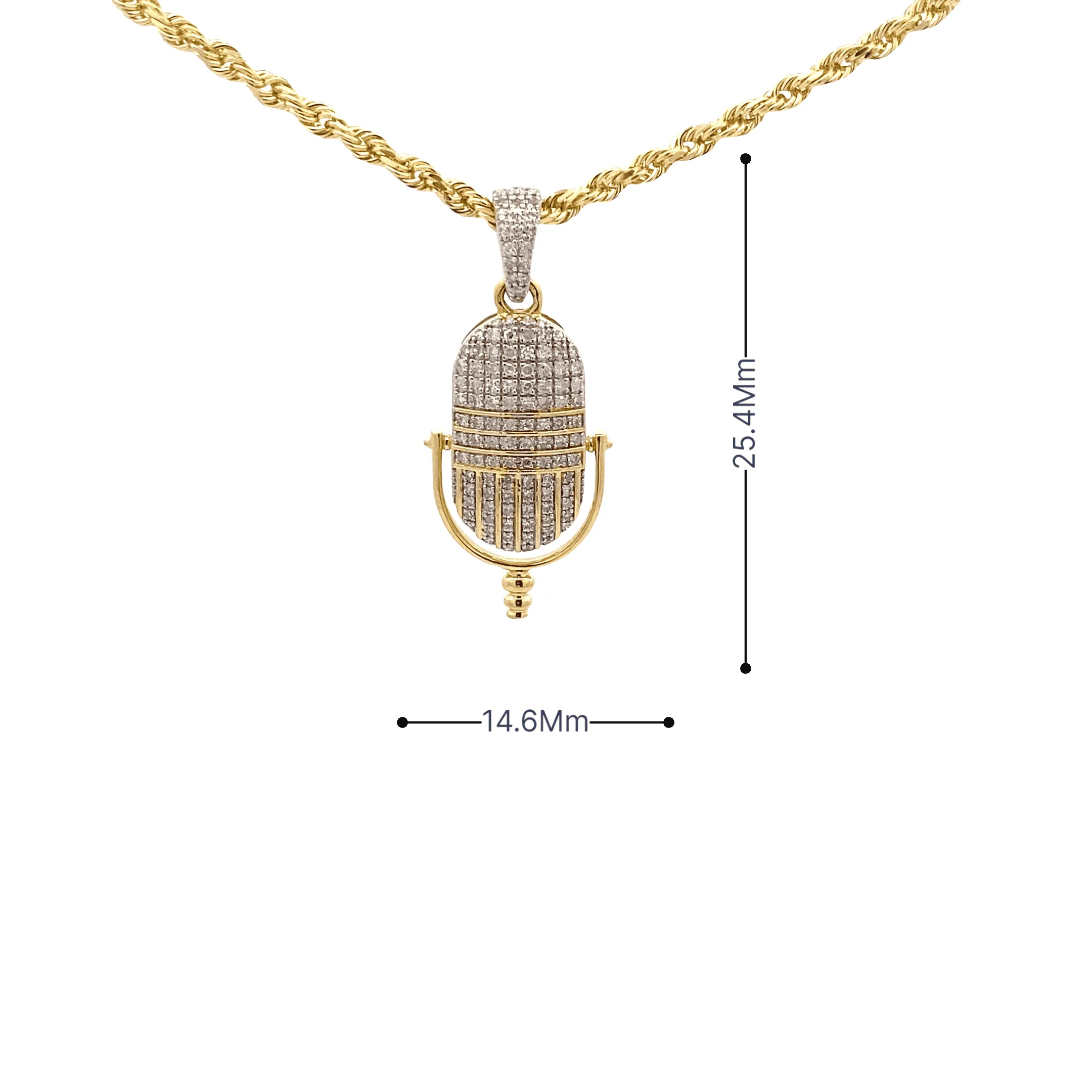 Diamond Microphone Pendant