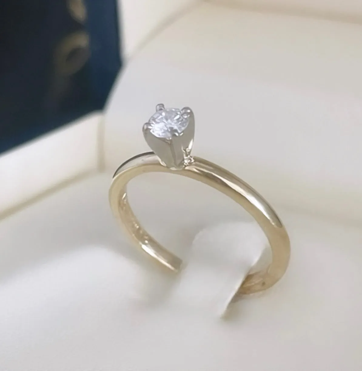 Diamond solitaire ring