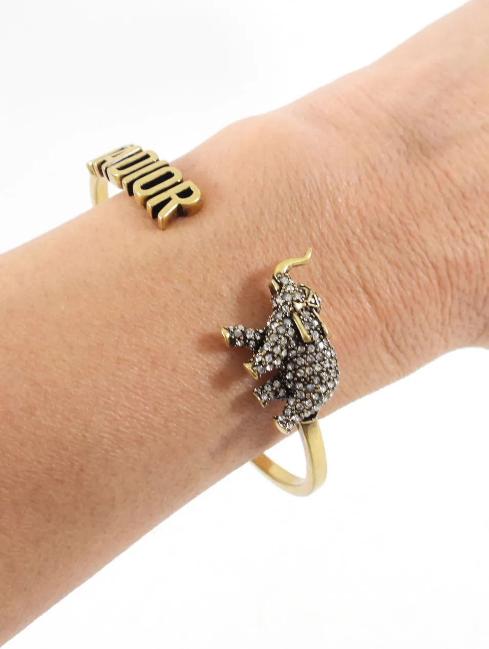 Dior J'Adior Safari Crystal Elephant Bracelet