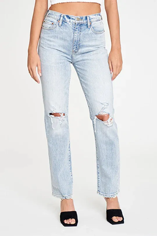 Distressed Smarty Pants Straight Jeans