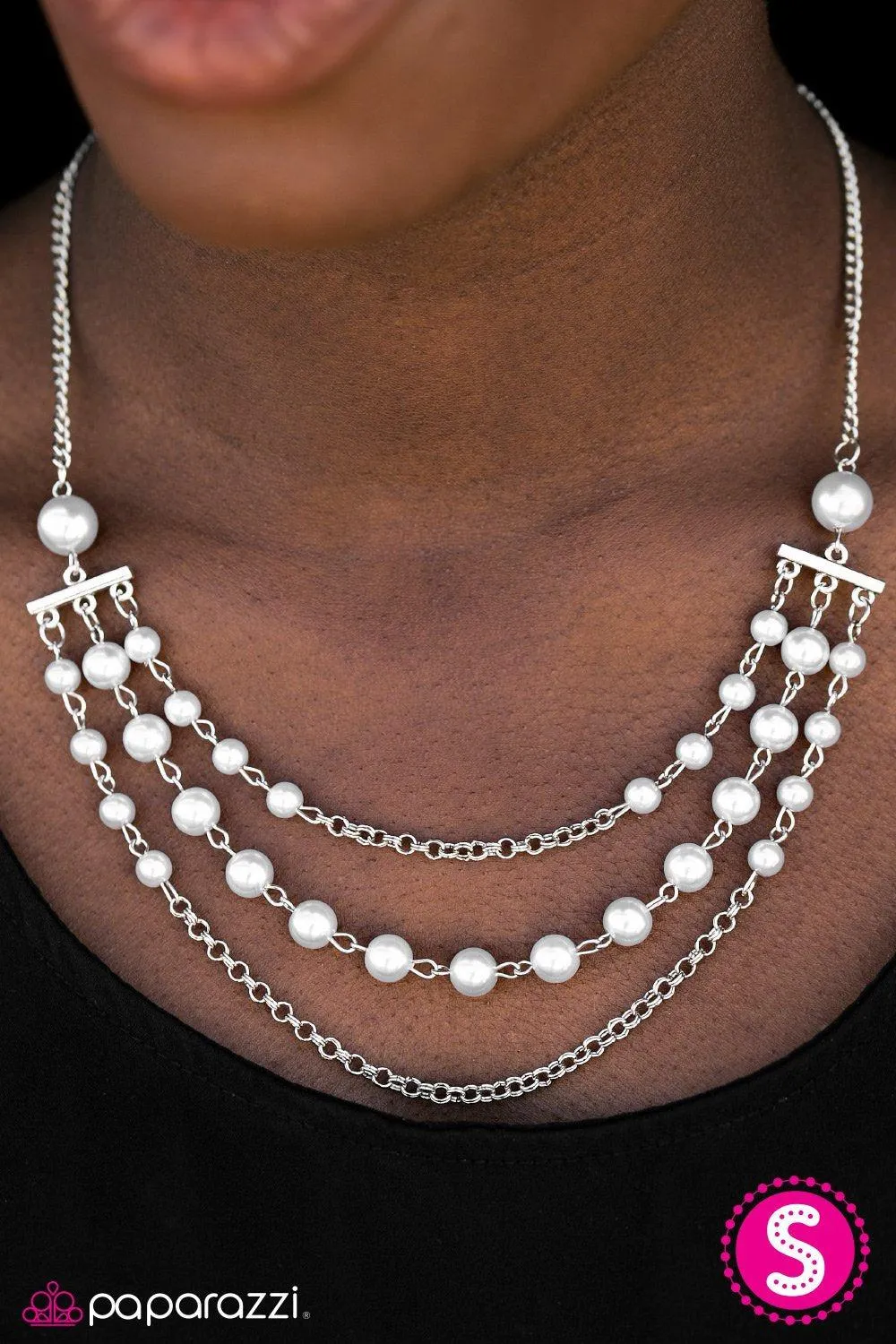 Dressed for Success Silver Pearl Necklace - Paparazzi Accessories