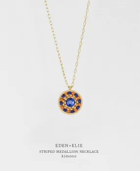 EDEN   ELIE Striped Medallion necklace - Kimono