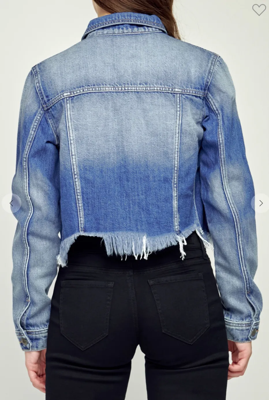 EM12003 CROP DENIM JACKET