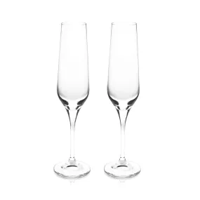 Eternity Crystal Champagne Glasses Pair