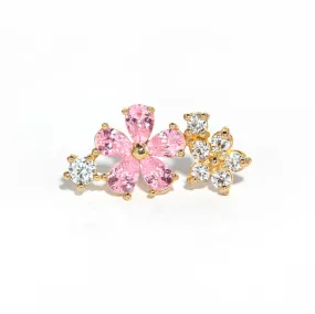 Fine Pink Petals Ball Back Crawler Stud