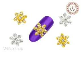 Frozen Crystal Snowflake Nail Metal Charm - 2 pcs (SN08)