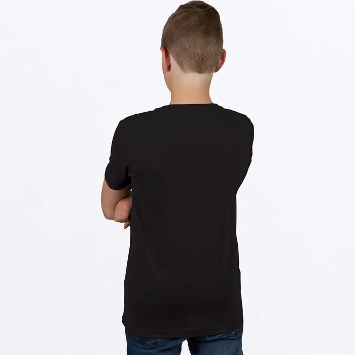 FXR Youth Split Tee Black/Spectrum