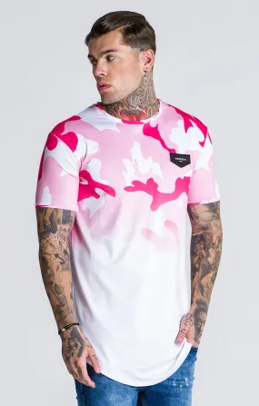 GK Pink Camu Tee With White Fade