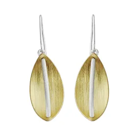 Golden Tapering Petal Earrings By Tip To Toe