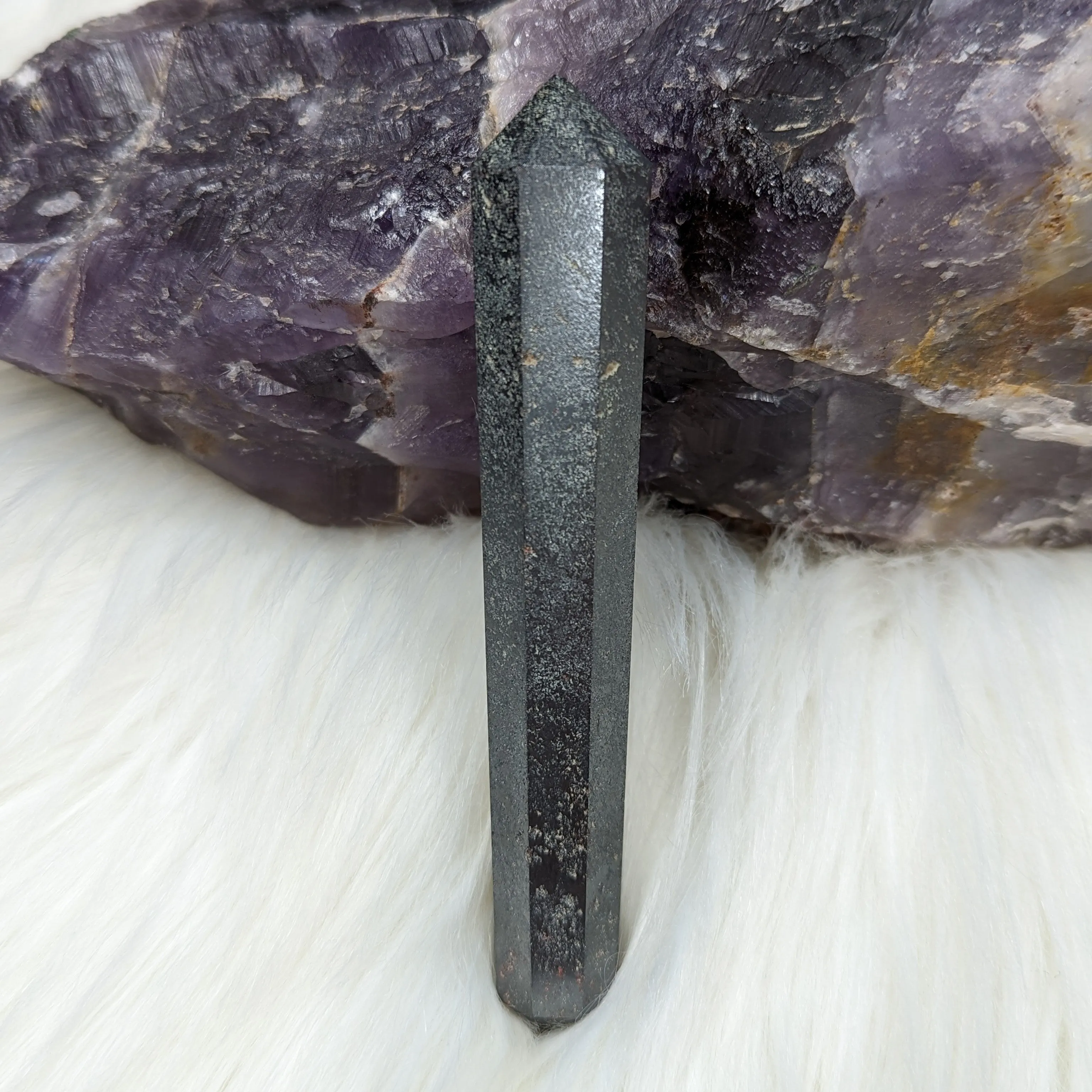 Hematite Healing Wand Carving #4