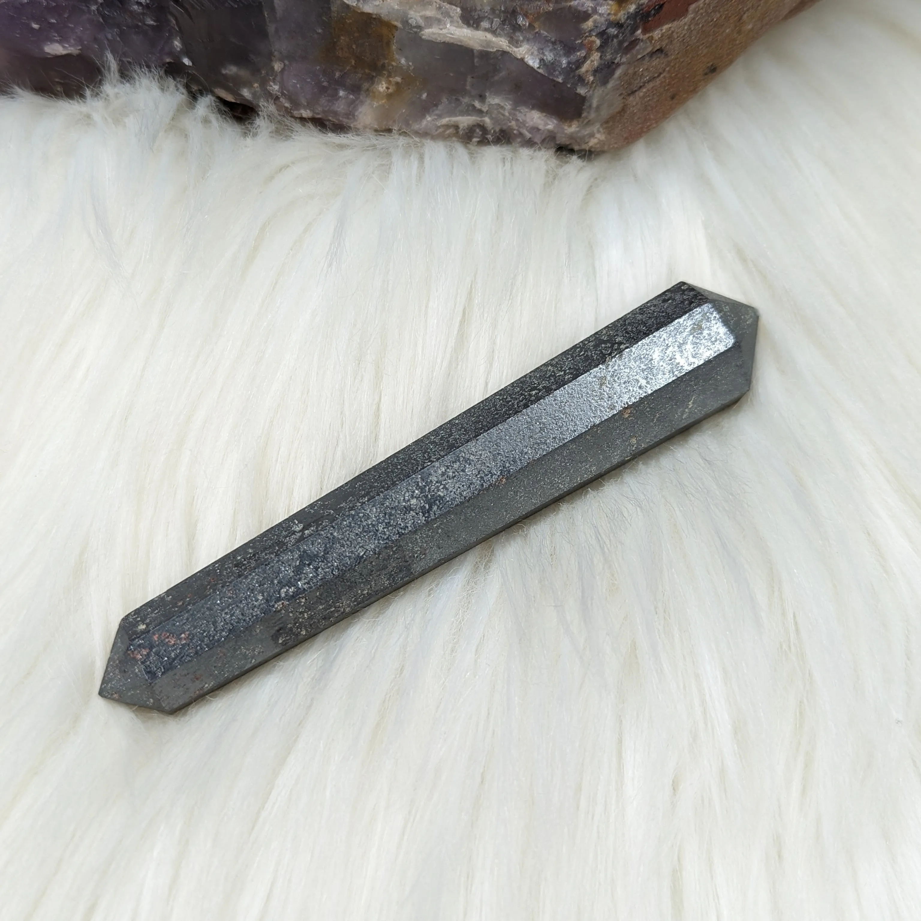 Hematite Healing Wand Carving #4