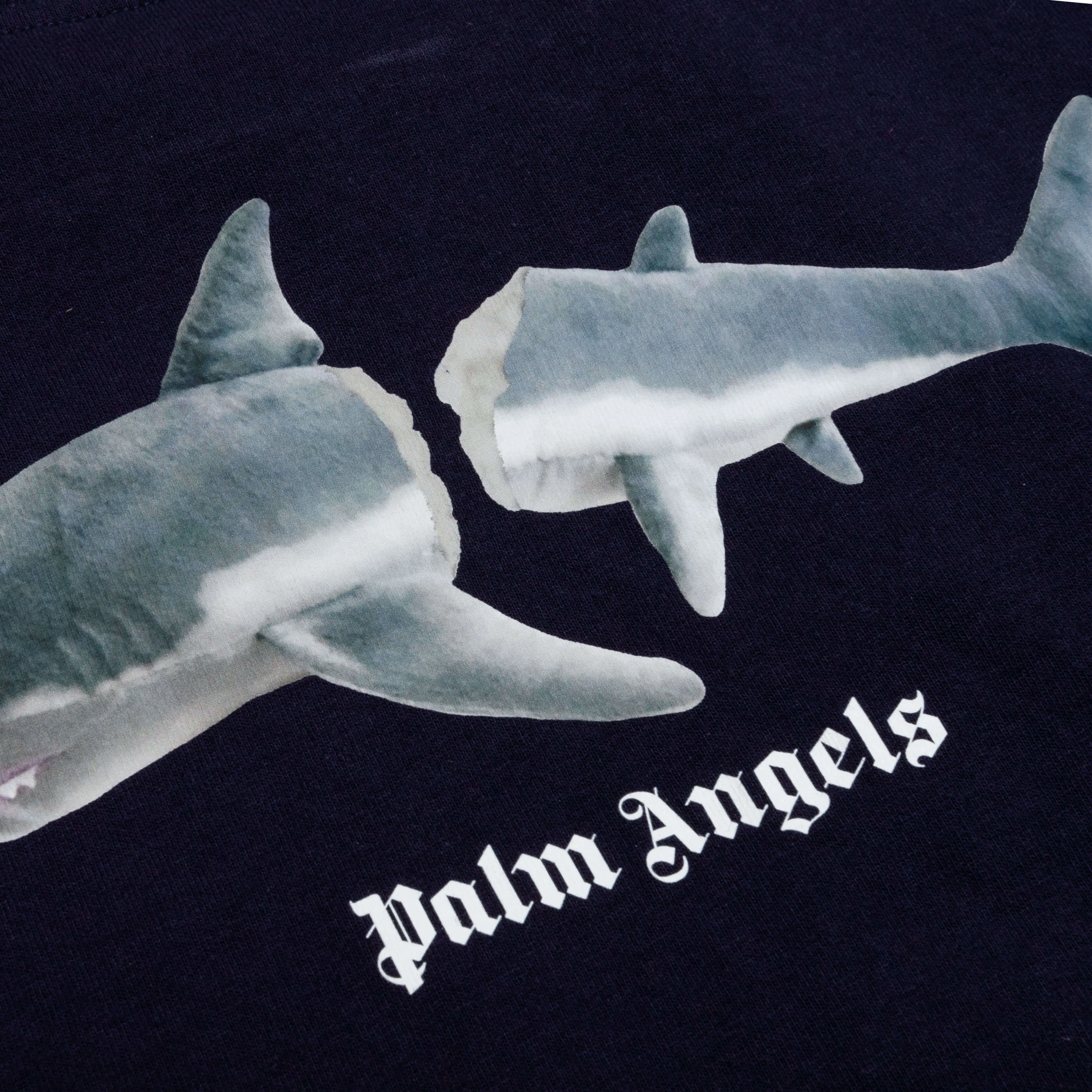 Kid's Shark T-Shirt S/S - Navy Blue