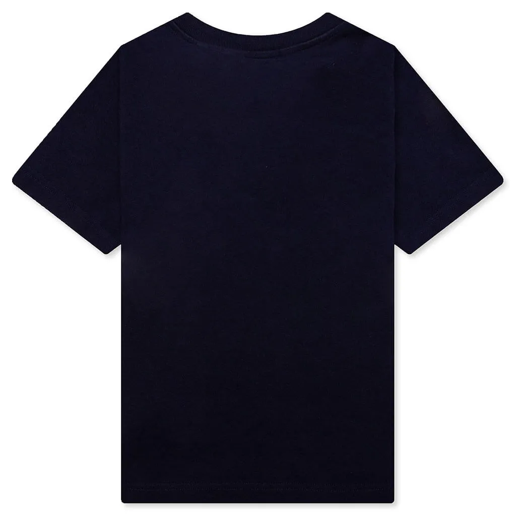 Kid's Shark T-Shirt S/S - Navy Blue