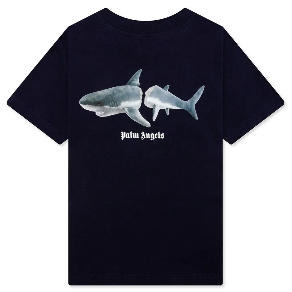 Kid's Shark T-Shirt S/S - Navy Blue