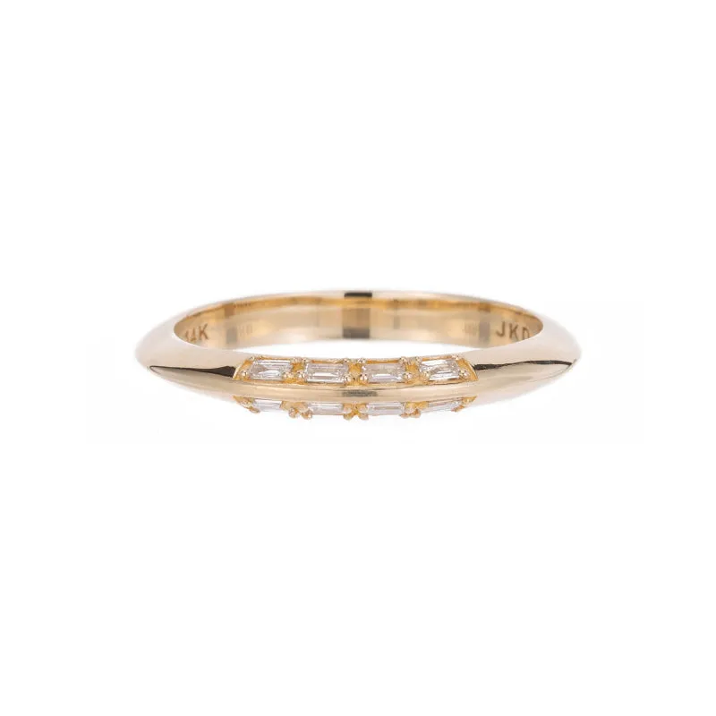 Knife Edge Baguette Diamond Ring