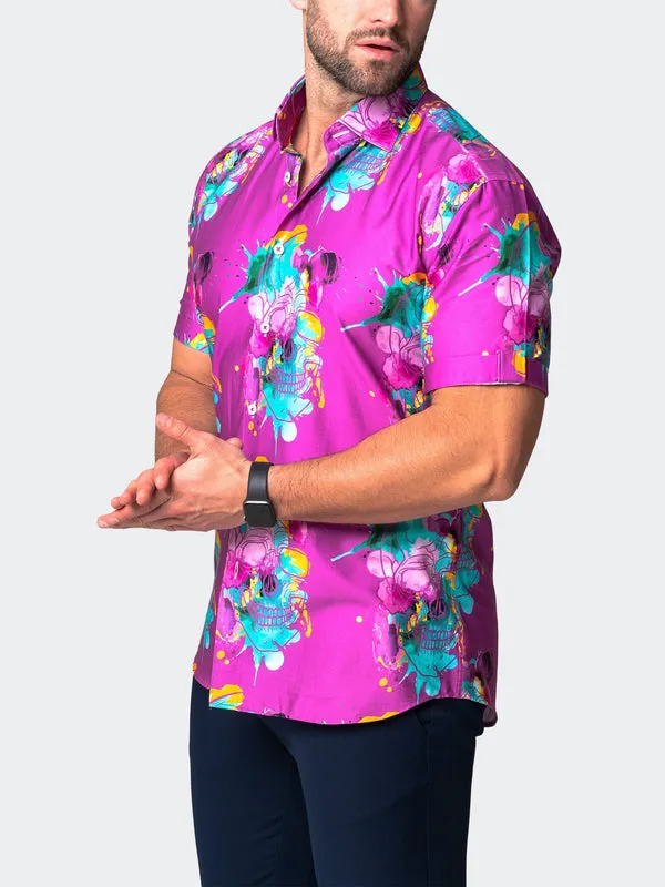 Maceoo Stretch Short-Sleeve Shirt | Galileo SkullGift Pink