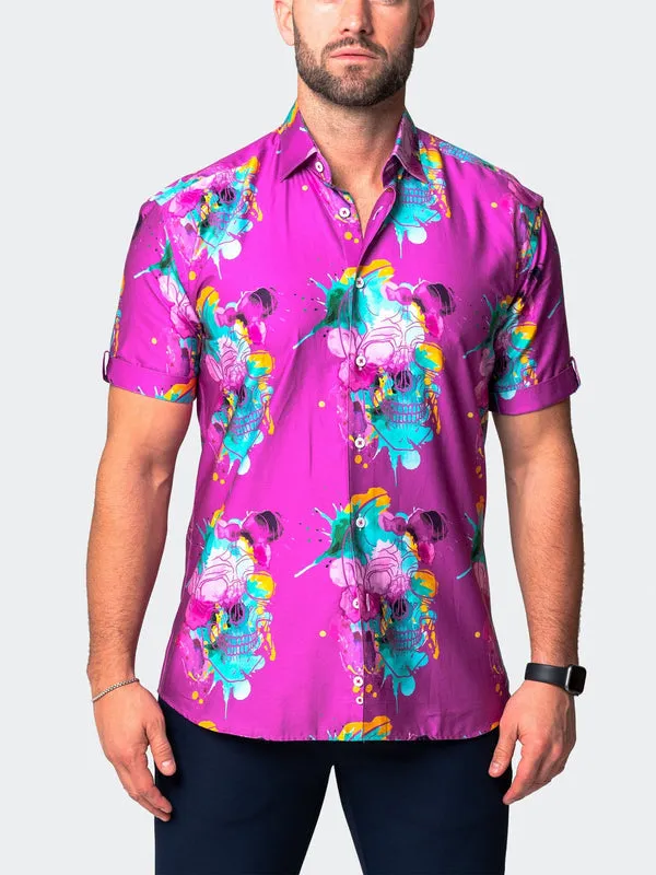 Maceoo Stretch Short-Sleeve Shirt | Galileo SkullGift Pink